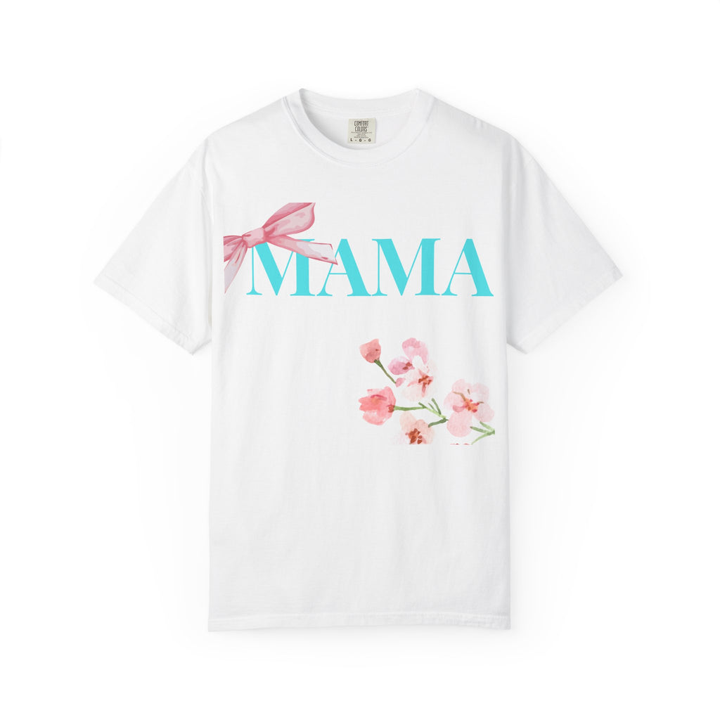 MAMA Floral Bow Tee