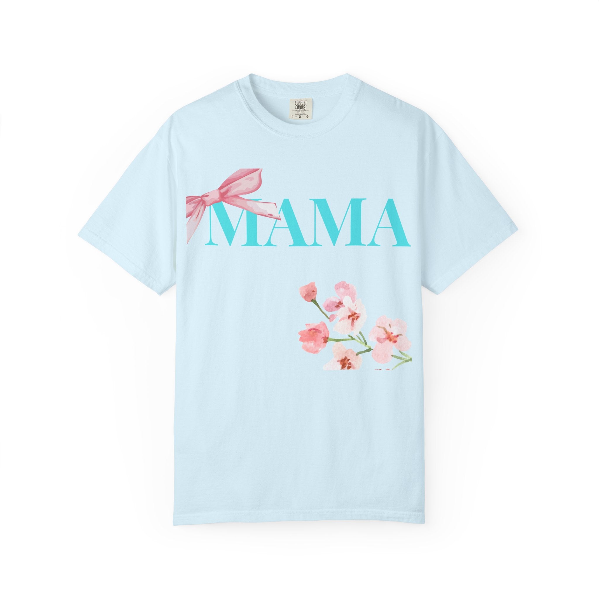 MAMA Floral Bow Tee