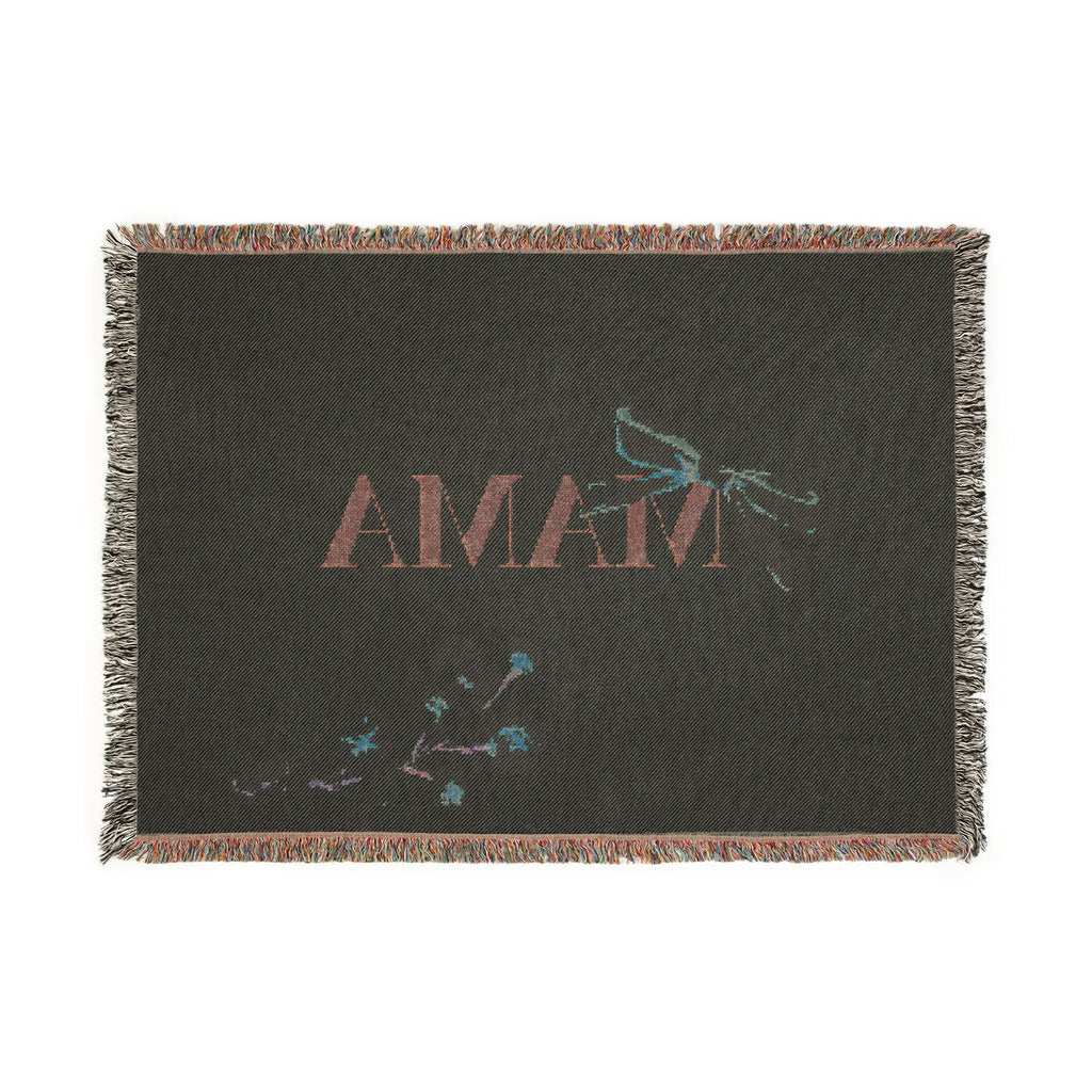 MAMA Woven Floral Blanket