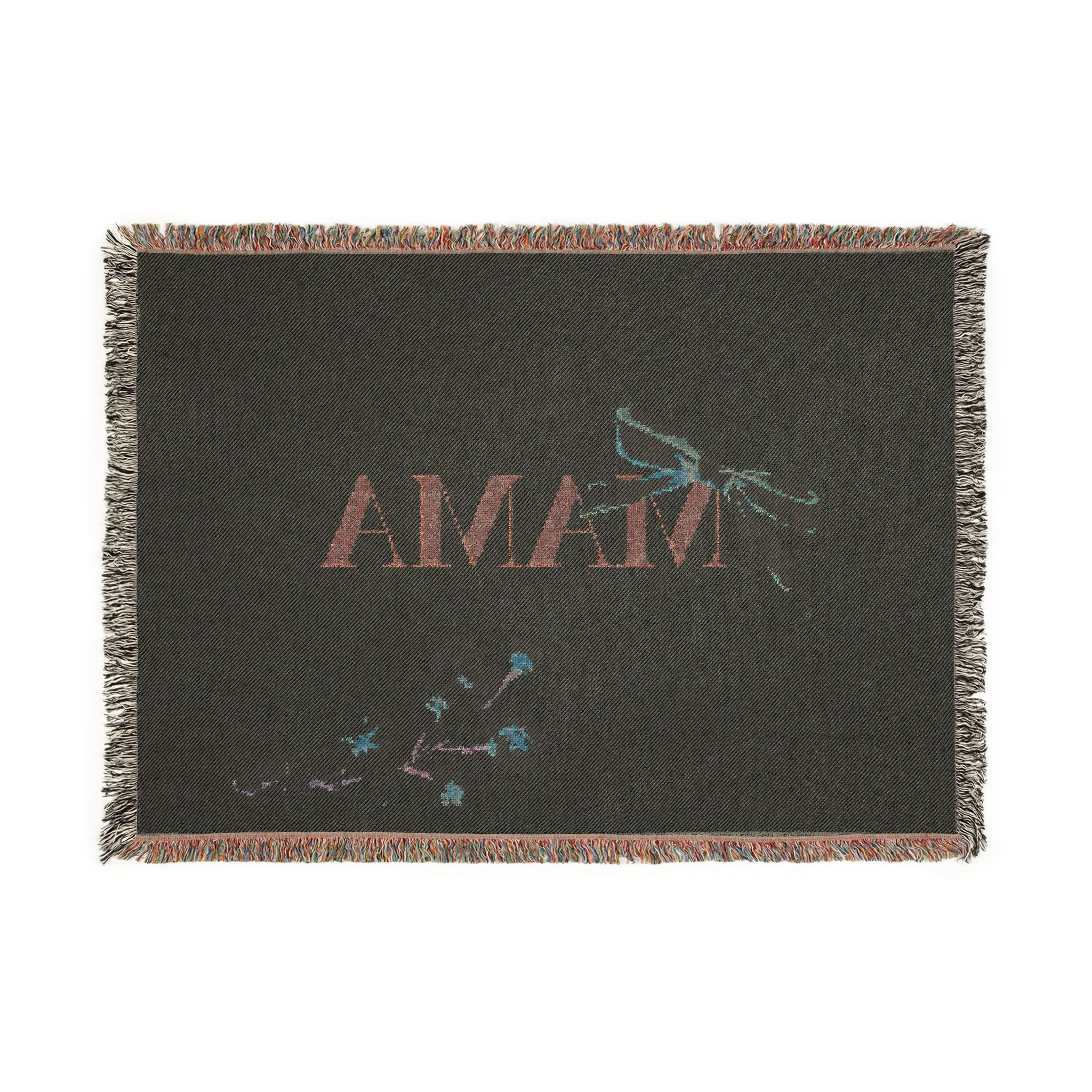 MAMA Woven Floral Blanket