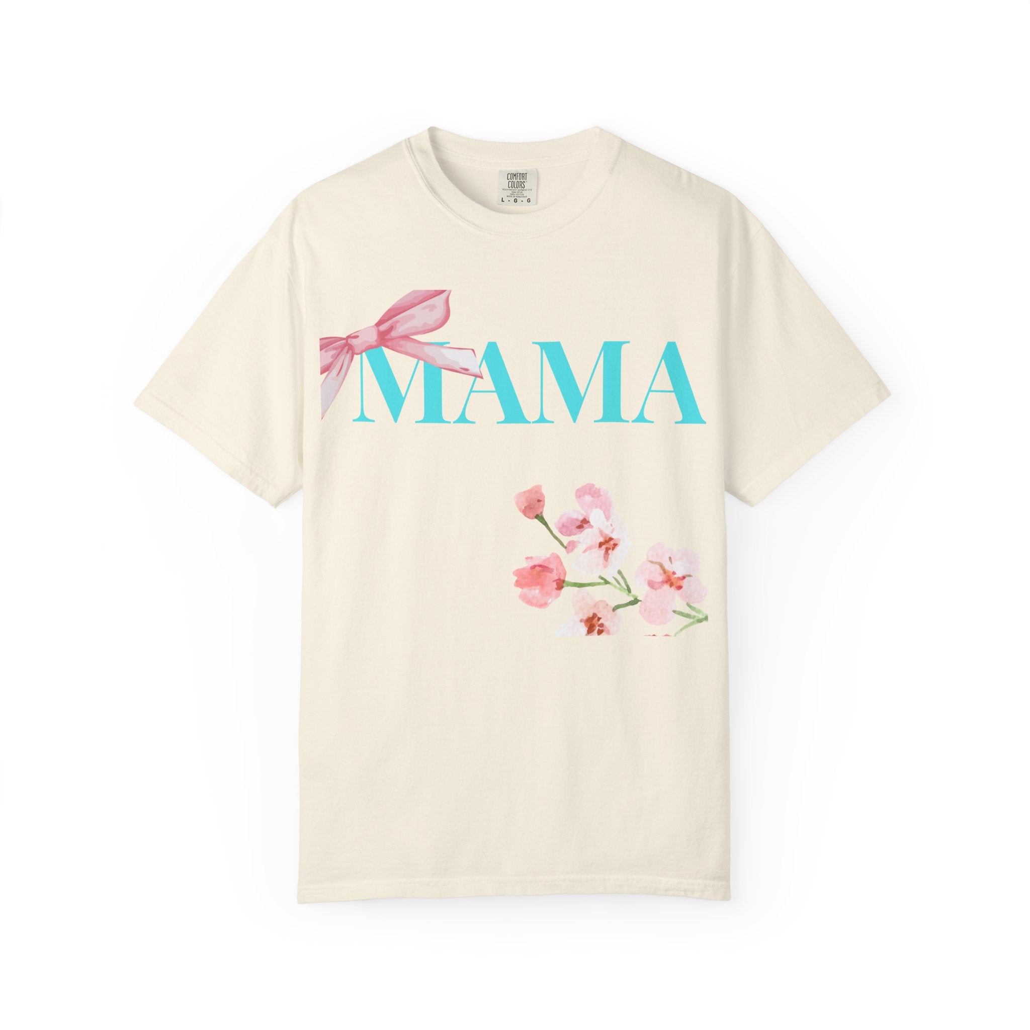 MAMA Floral Bow Tee