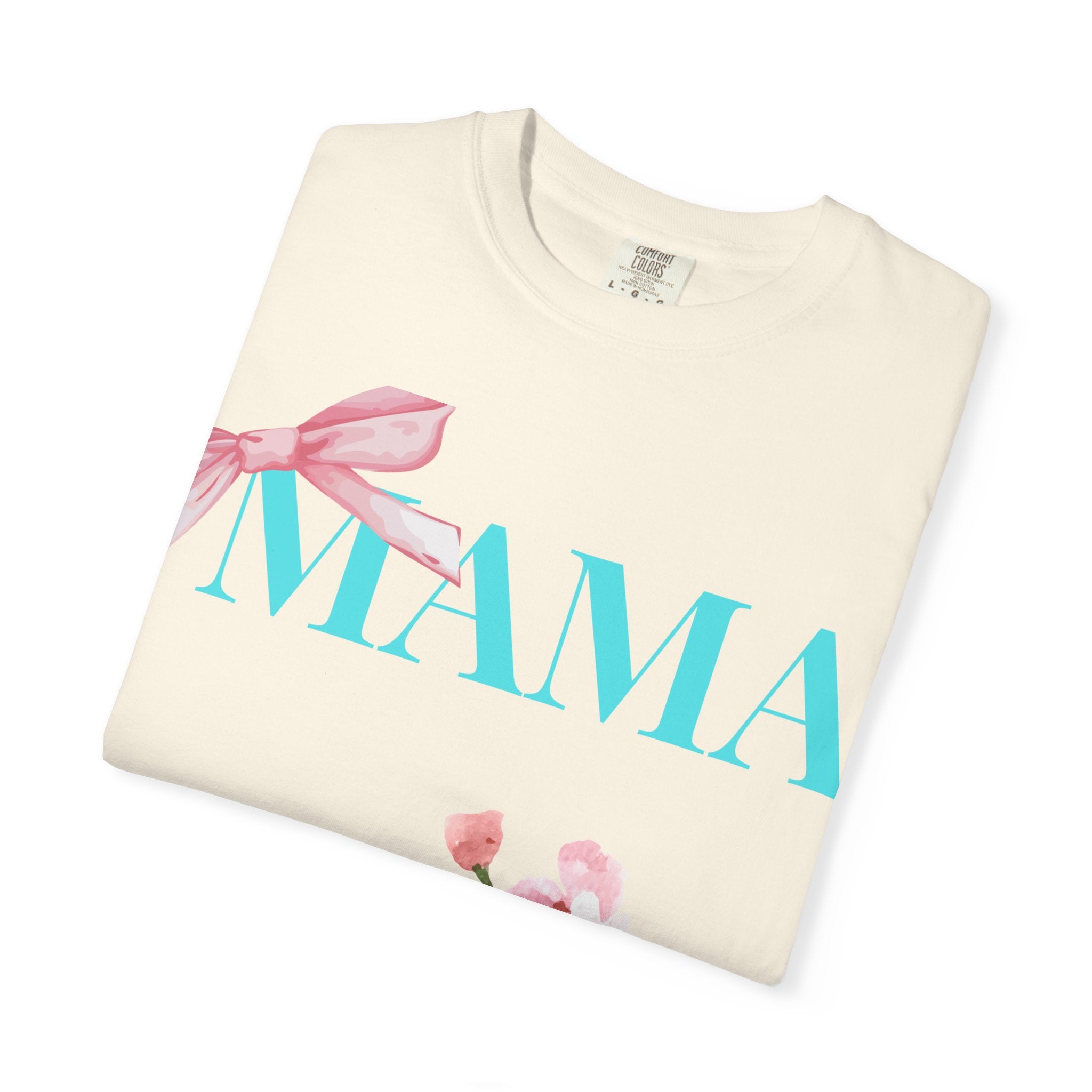 MAMA Floral Bow Tee