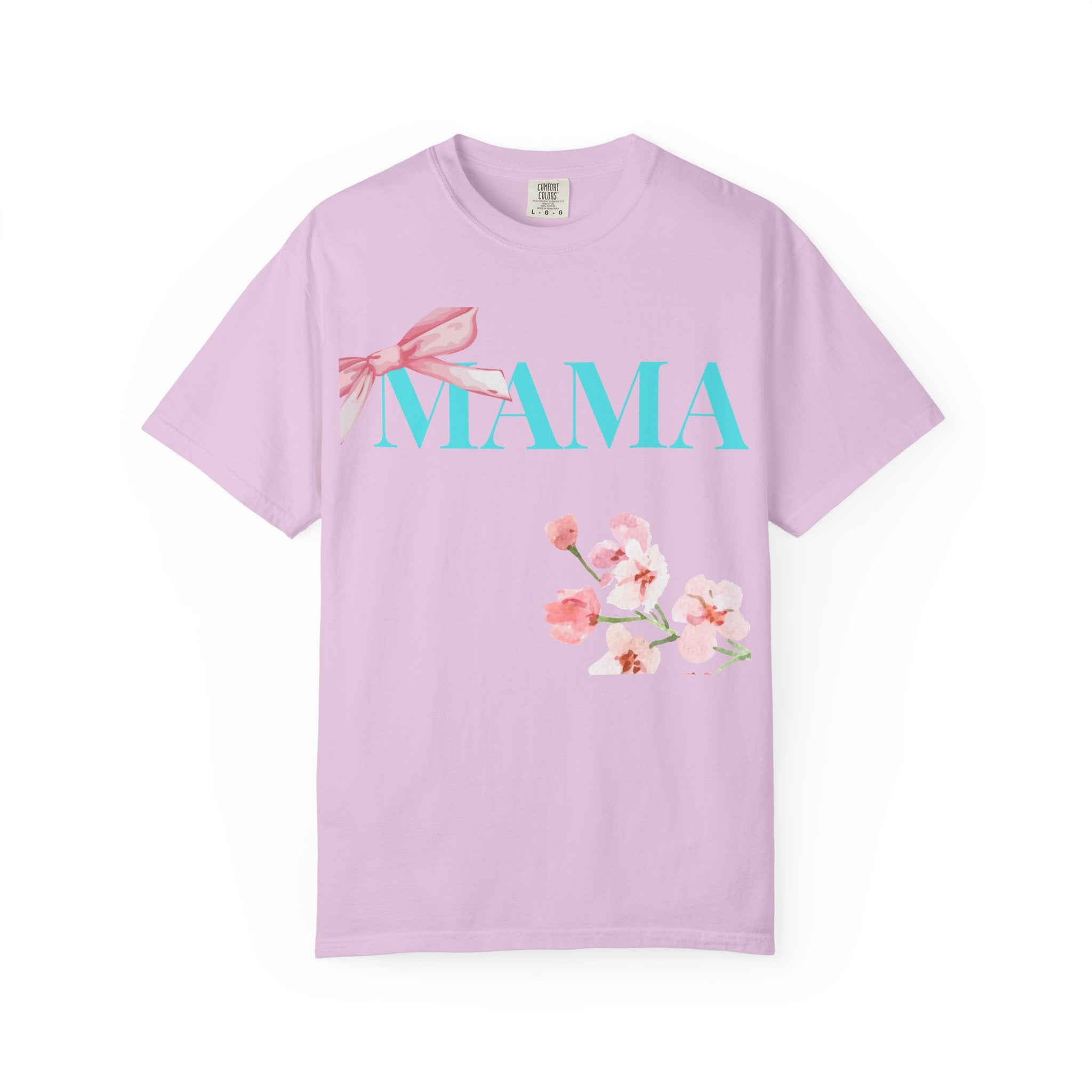 MAMA Floral Bow Tee